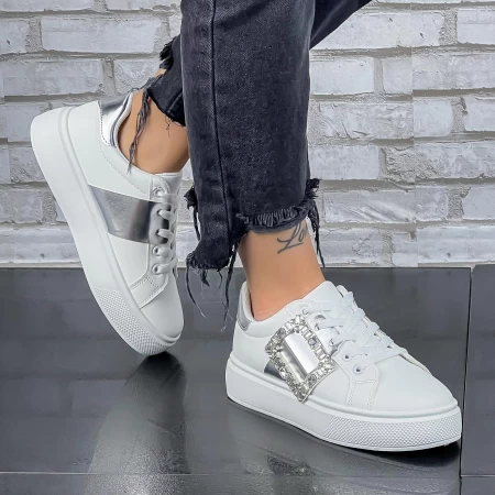 Damskie buty sportowe 2B11 Srebrny | Mei