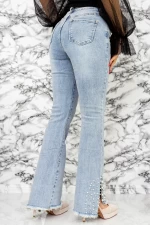 Damskie jeansy SR0011 Niebieski | Farfallina