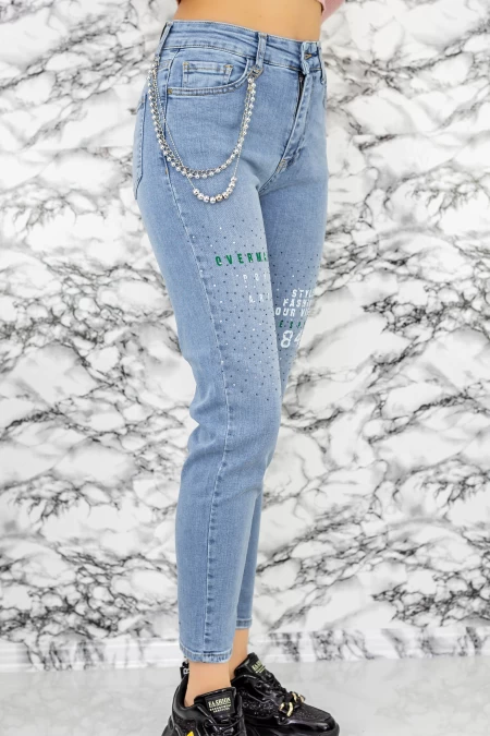 Damskie jeansy 50930 Niebieski | Fashion