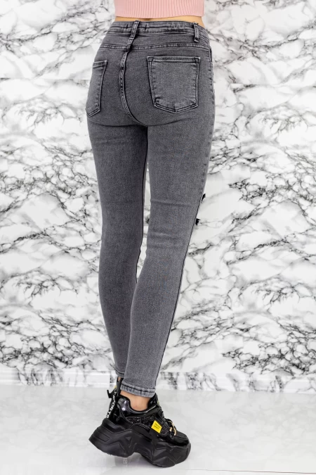 Damskie jeansy 379 Szary | Fashion
