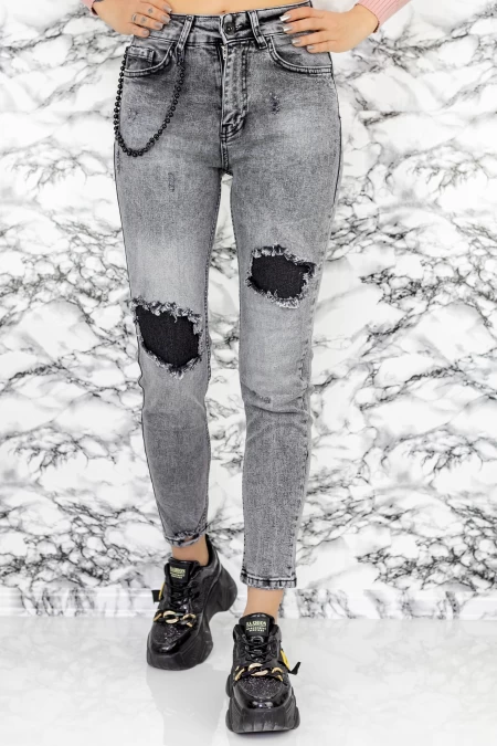 Damskie jeansy 50727-2 Szary | Fashion