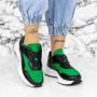 Damskie buty sportowe 2XJ92-1 Czarny-Zielony | Mei