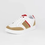 Męskie buty sportowe S0811 Biały-Czerwony-Khaki | Se7en