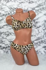 Damska kostium kąpielowy, 2 sztuki L26 Leopard Beżowy | Meina