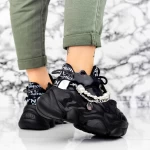 Buty sportowe na platformie 998 Czarny | Mei