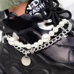 Buty sportowe na platformie 998 Czarny | Mei