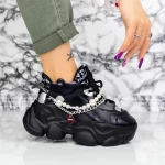 Buty sportowe na platformie 998 Czarny | Mei