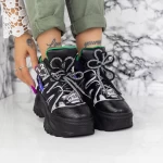 Buty sportowe na platformie 2WL93 Czarny | Mei