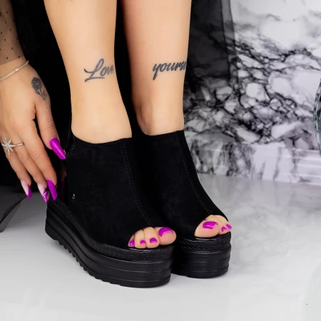 Sandały na platformie 2W58 Czarny | Mei