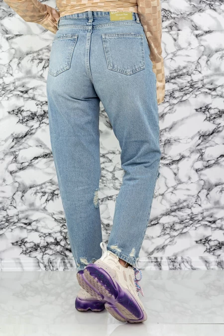 Damskie jeansy 1227-2 Niebieski | Fashion