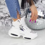 Buty sportowe na platformie K08 Biały | Mei