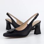 Buty na grubym obcasie K4220-3918A Czarny | Jose Simon