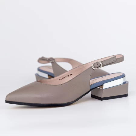 Buty na grubym obcasie K1670-61B Szary | Jose Simon