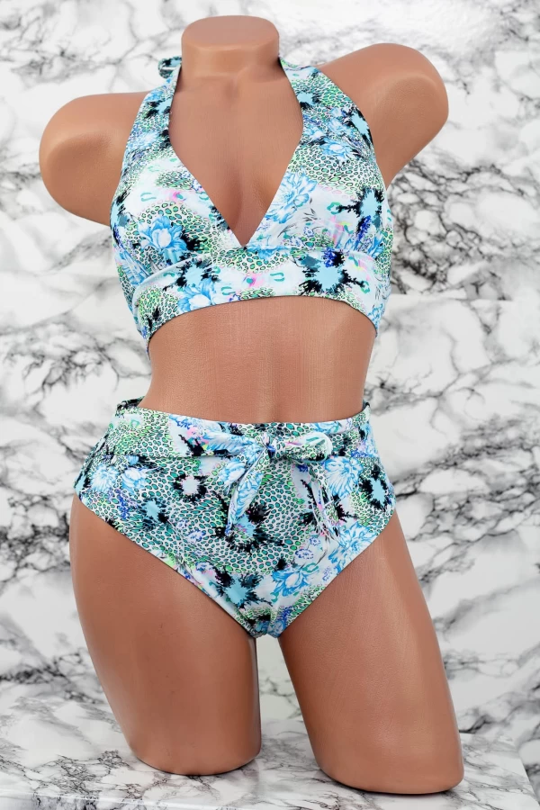 Damska kostium kąpielowy, 2 sztuki F56-2 Niebieski | Meina