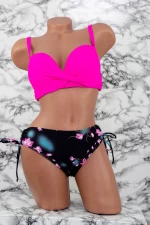 Damska kostium kąpielowy, 2 sztuki L16-1 Fuksja-Czarny | Meina