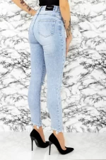 Damskie jeansy K115 Niebieski | Farfallina