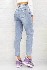 Damskie jeansy 90174 Niebieski | Mina