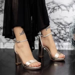 Sandały na grubym obcasie 2XKK57 Champagne | Mei