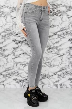 Damskie jeansy S0510-E Szary | Mina