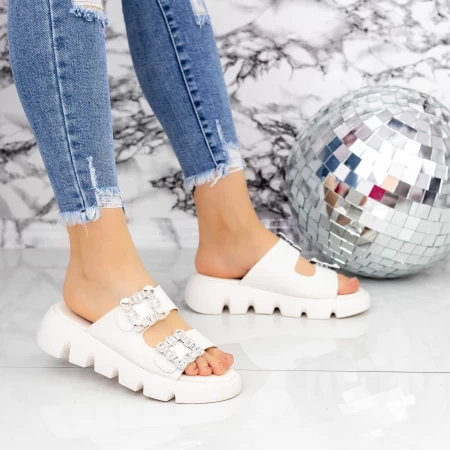 Damskie klapki 2WS10 Biały | Mei