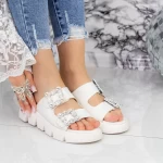 Damskie klapki 2WS10 Biały | Mei