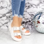 Damskie klapki 2WS10 Biały | Mei