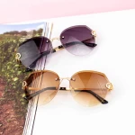 Damskie okulary przeciwsłoneczne 9060 Czarny | Fashion