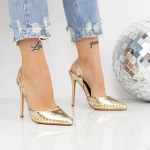 Buty na cienkim obcasie 2KV79 Złoty | Mei