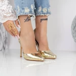 Buty na cienkim obcasie 2KV79 Złoty | Mei