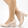 Buty na grubym obcasie XKK251B Nude | Mei