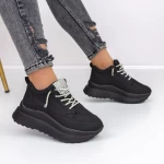 Buty sportowe na platformie 3WL3 Czarny | Mei