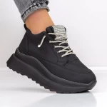 Buty sportowe na platformie 3WL3 Czarny | Mei