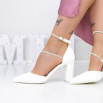 Buty na grubym obcasie 3XKK20 Biały | Mei