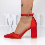 Buty na grubym obcasie 2YXD67 Czerwony | Mei