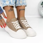 Damskie buty sportowe 957 Beżowy-Khaki | Fashion