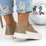 Damskie buty sportowe 957 Beżowy-Khaki | Fashion