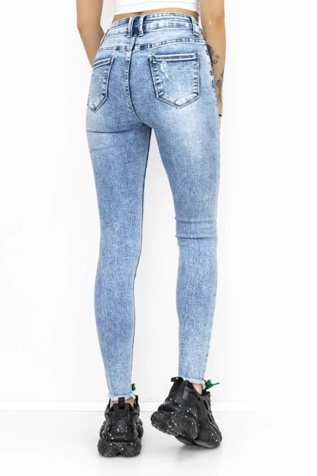 Damskie jeansy SR0013 Niebieski | Farfallina