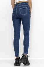 Damskie jeansy ZX3124 Niebieski | Farfallina