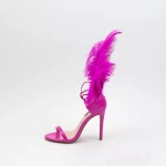 Sandały na cienkim obcasie XKK232 Różowy | Mei