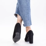 Buty na grubym obcasie TY6 Czarny | Mei