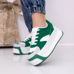 Buty sportowe na platformie 3XJ113 Zielony | Mei