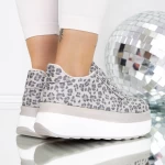 Trampki damskie 3WL198 Grey Leopard | Mei