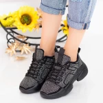 Buty sportowe na platformie LGYED5 Gunmetal | Mei