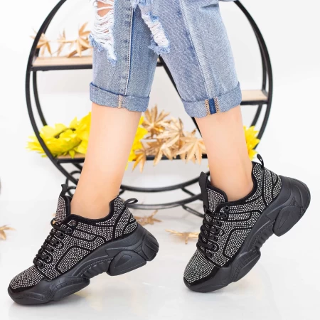 Buty sportowe na platformie LGYED5 Gunmetal | Mei