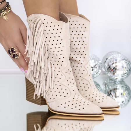 Damskie letnie botki 3XKK117 Beżowy | Mei