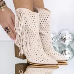 Damskie letnie botki 3XKK117 Beżowy | Mei