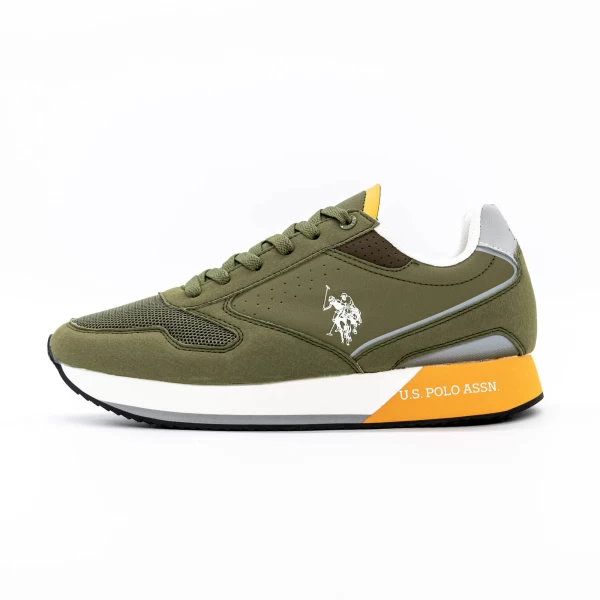 Męskie buty sportowe NOBIL003M4HY5 Wojskowy | U.S. POLO ASSN