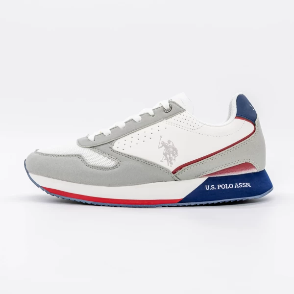 Męskie buty sportowe NOBIL003C Biały-Ciemnoniebieski | U.S.POLO ASSN