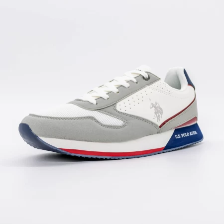 Męskie buty sportowe NOBIL003C Biały-Ciemnoniebieski | U.S.POLO ASSN