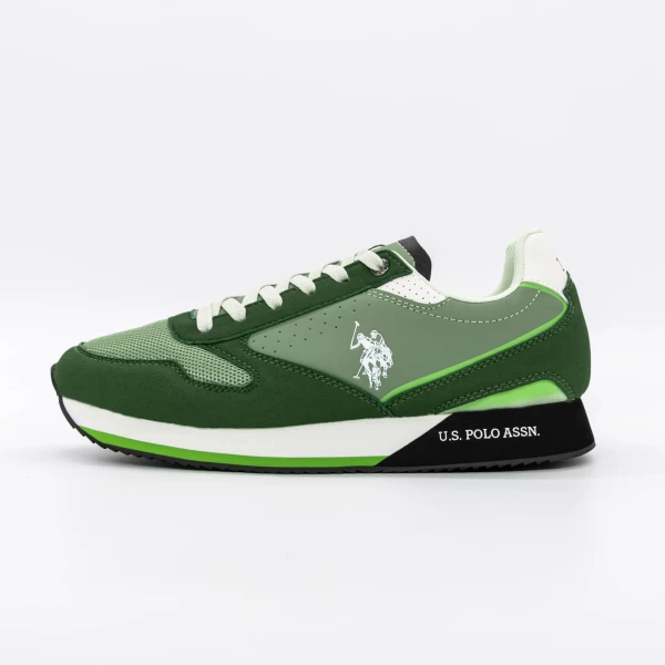 Męskie buty sportowe NOBIL003C Ciemnozielony-Jasnozielony | U.S.POLO ASSN